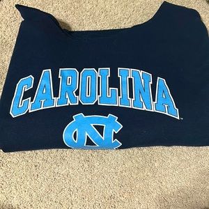 Chapel Hill “Carolina” crewneck with a cut neck line.